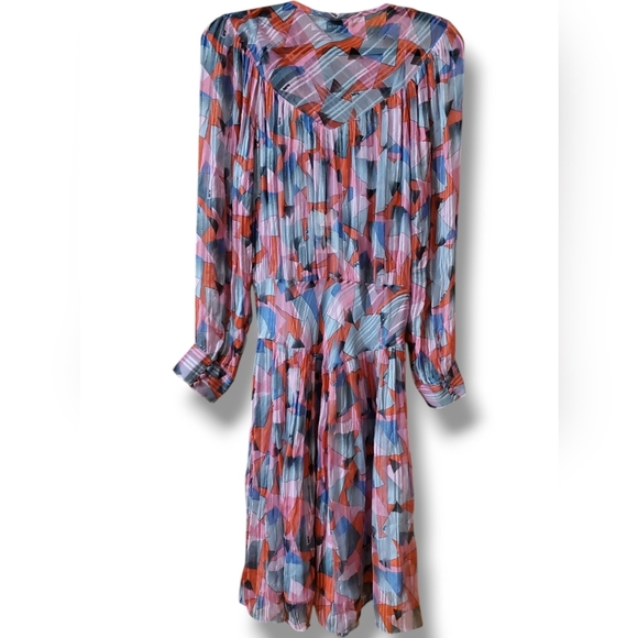NWT COACH Bold Geo Yoke Knee length Spring Easter Dress Size 10, $595 Retail - Picture 4 of 16
